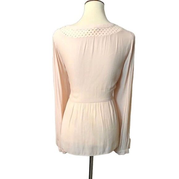 Forever 21 light Pink Crinkle Chiffon Babydoll Blouse - Picture 8 of 11